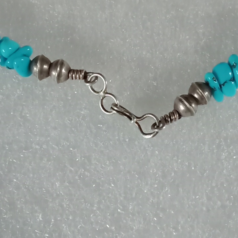Turquoise Chip Necklace #A364 - Picture 2 of 10